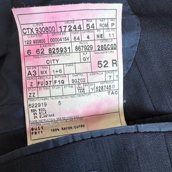 Ermenegildo Zegna Z Navy Blue Pinstripe Two Button 42R IT52 Suit Jacket - Picture 14 of 14